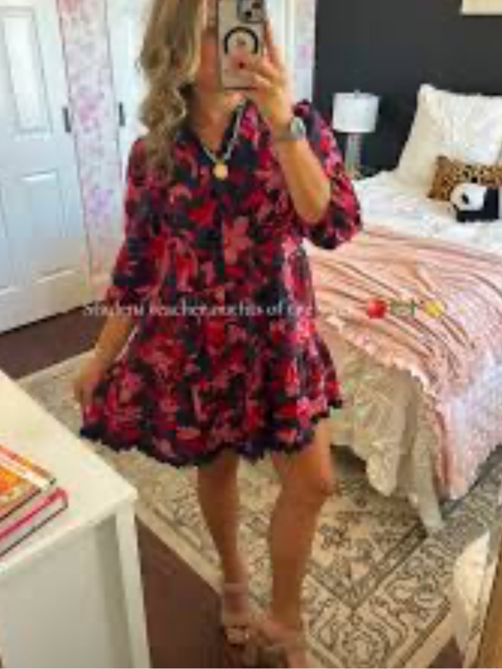 Caslon Floral Drop Waist Minidress Size M